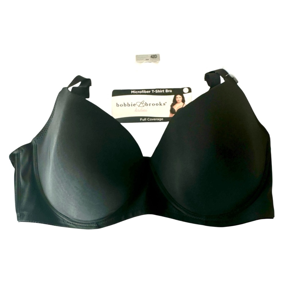 Bobbie Brooks NWT Microfiber Black T-Shirt Bra Size 42D